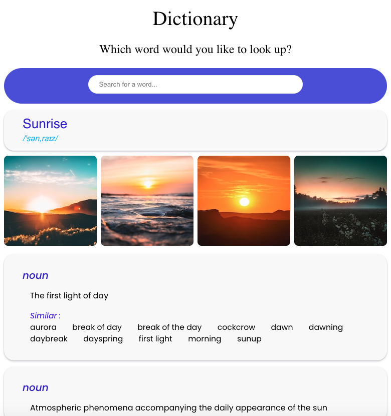 image of dictionary project